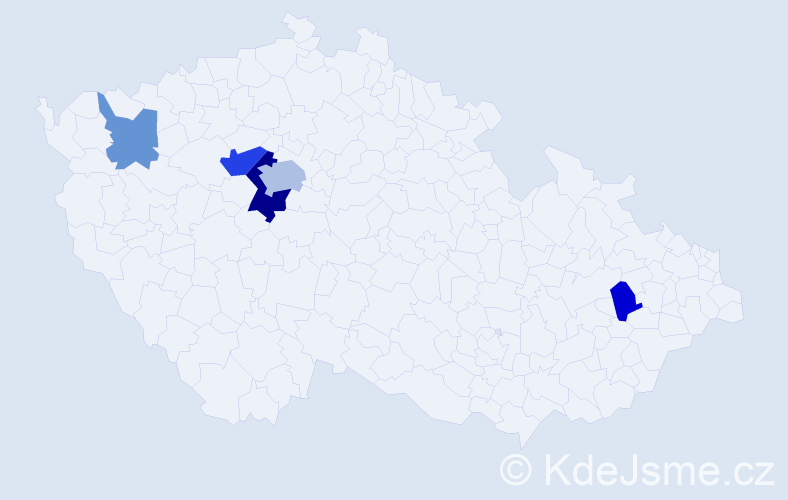 Jméno: 'Vasko', počet výskytů 10 v celé ČR