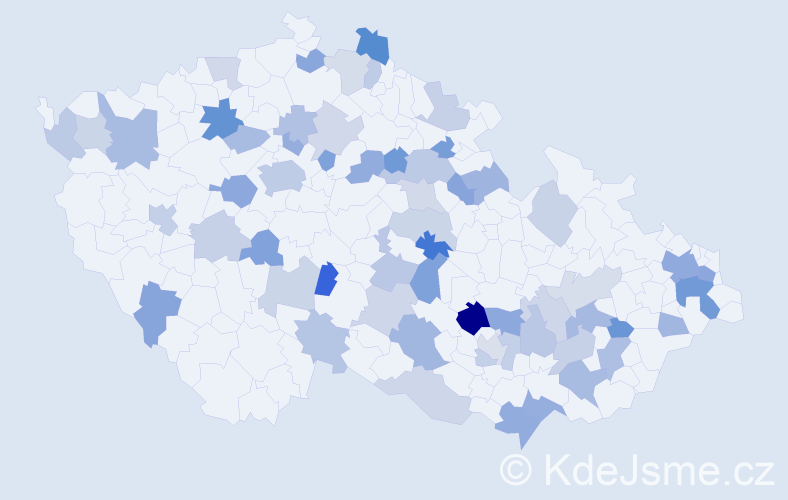 Jméno: 'Bohdanka', počet výskytů 101 v celé ČR