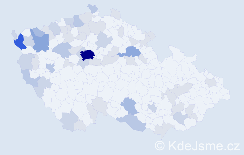 Jméno: 'Tu', počet výskytů 134 v celé ČR