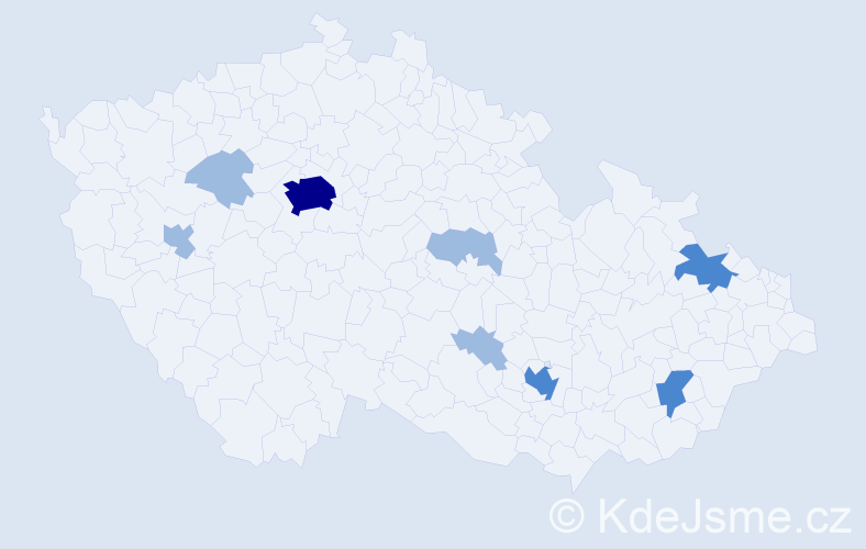 Jméno: 'Manon', počet výskytů 14 v celé ČR