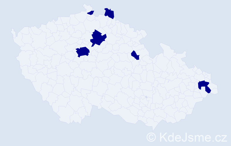 Jméno: 'Hasmik', počet výskytů 6 v celé ČR