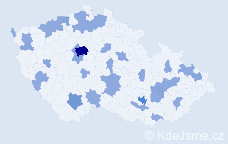 Jméno: 'Cindy', počet výskytů 57 v celé ČR