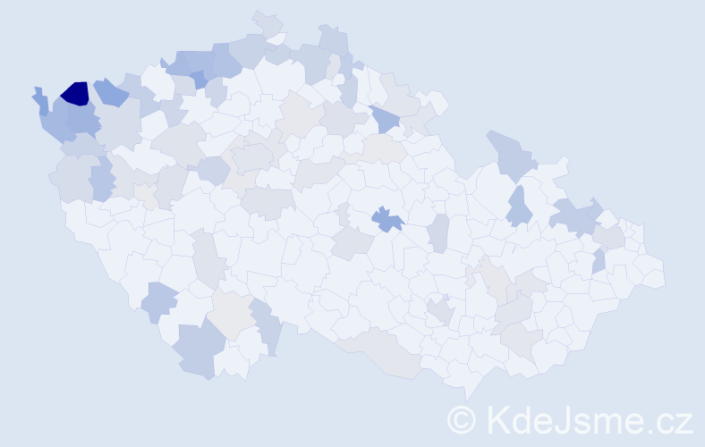 Jméno: 'Marianne', počet výskytů 124 v celé ČR