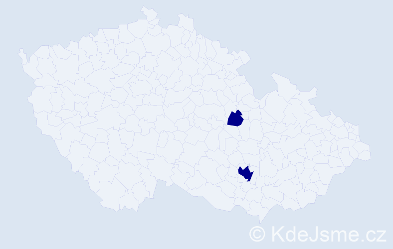 Jméno: 'Marijeta', počet výskytů 2 v celé ČR