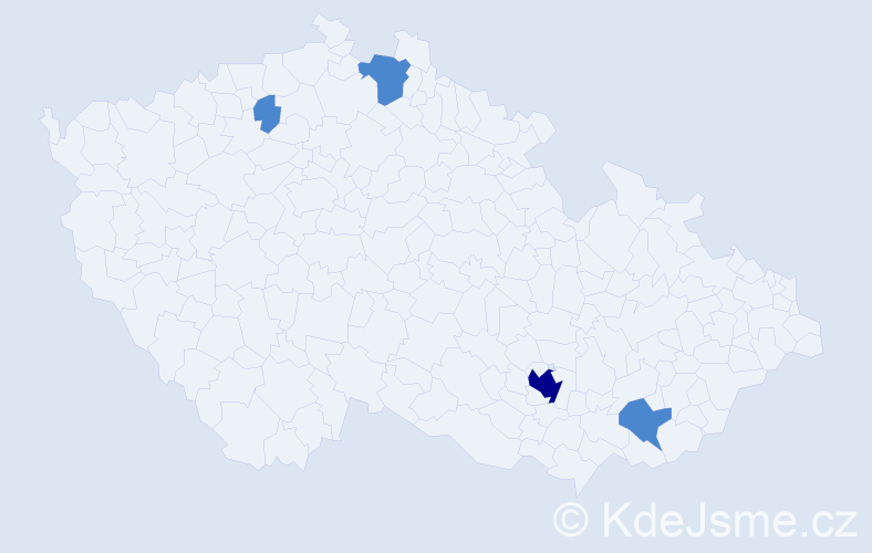 Jméno: 'Gideon', počet výskytů 6 v celé ČR