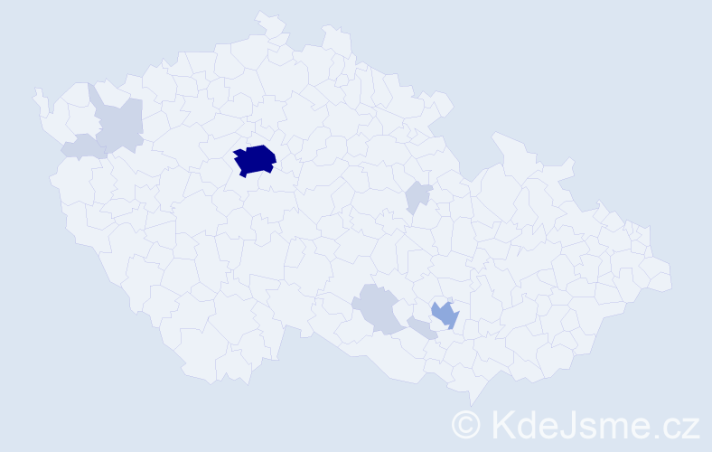 Jméno: 'Rade', počet výskytů 21 v celé ČR