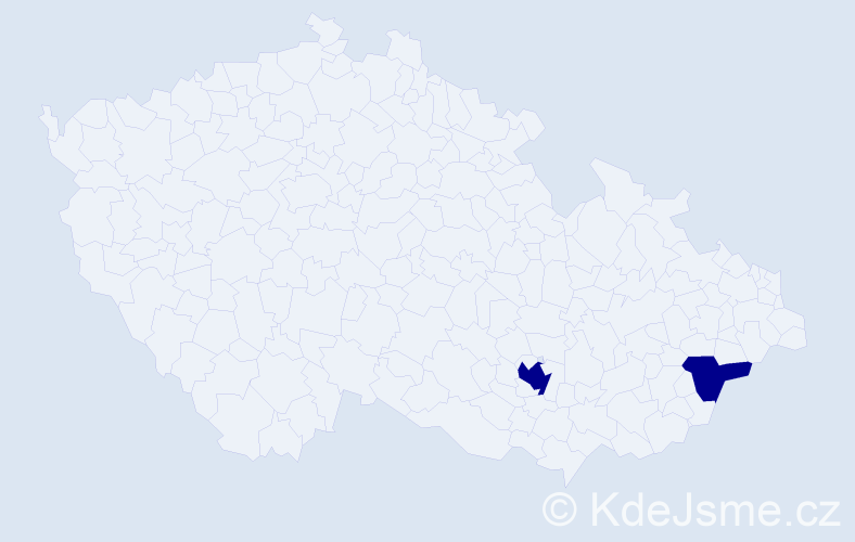 Jméno: 'Madian', počet výskytů 2 v celé ČR