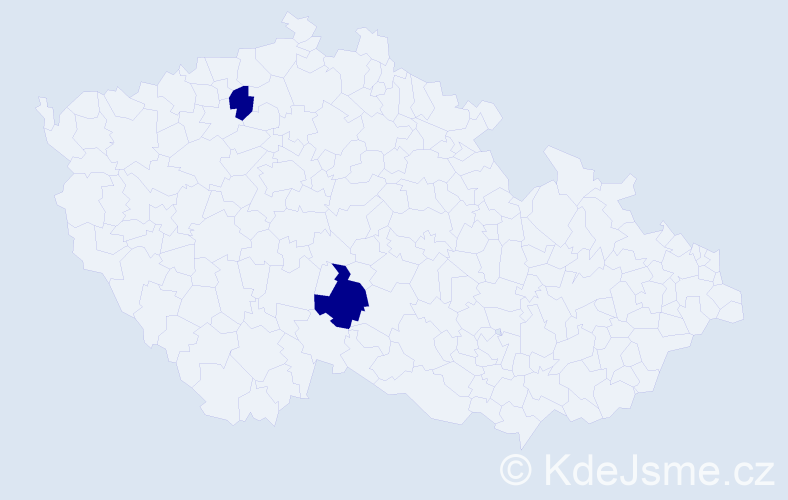 Jméno: 'Pho', počet výskytů 2 v celé ČR