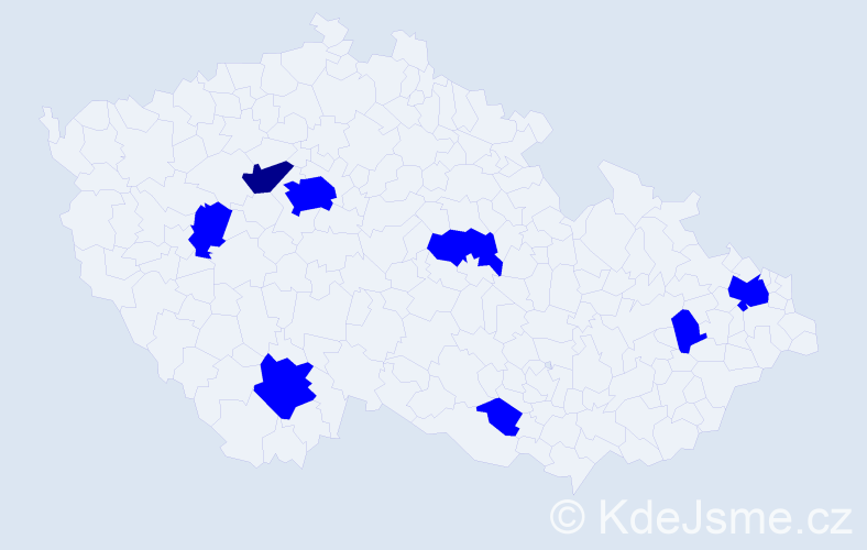 Jméno: 'Nela Anna', počet výskytů 9 v celé ČR