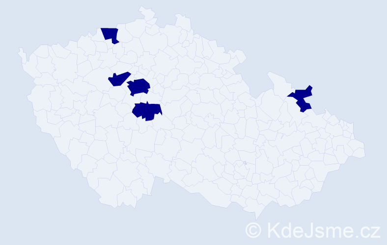 Jméno: 'Sophia Isabella', počet výskytů 5 v celé ČR