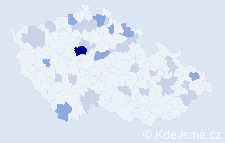 Jméno: 'Helenka', počet výskytů 57 v celé ČR