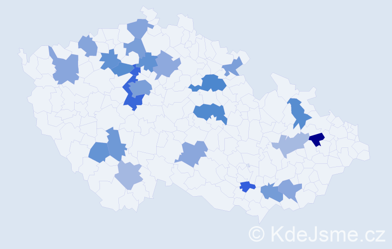 Jméno: 'Kryšpín', počet výskytů 39 v celé ČR