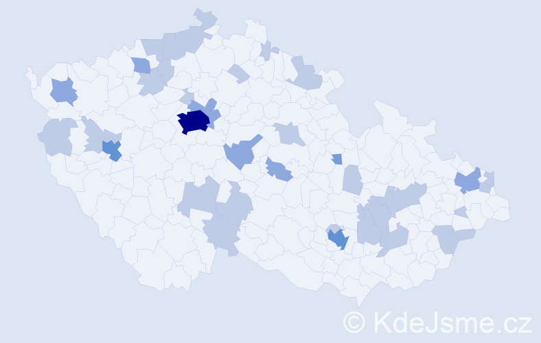 Jméno: 'Milota', počet výskytů 61 v celé ČR