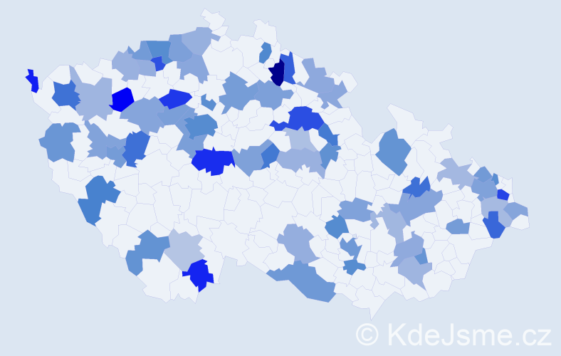 Jméno: 'Angelina', počet výskytů 120 v celé ČR