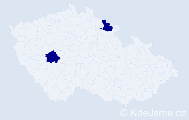 Jméno: 'Daniela Natálie', počet výskytů 2 v celé ČR