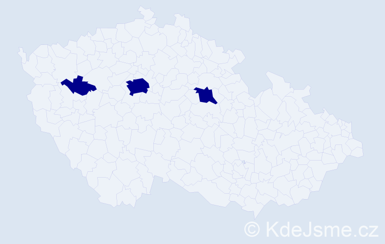 Jméno: 'Tugba', počet výskytů 3 v celé ČR