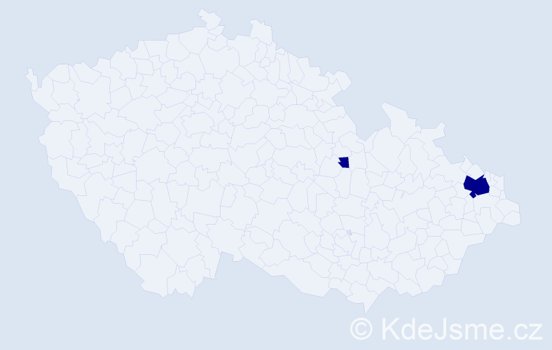 Jméno: 'Natálie Nikola', počet výskytů 2 v celé ČR