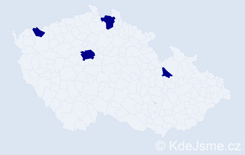 Jméno: 'Ziyad', počet výskytů 4 v celé ČR