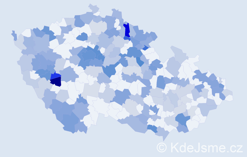 Jméno: 'Evelína', počet výskytů 353 v celé ČR