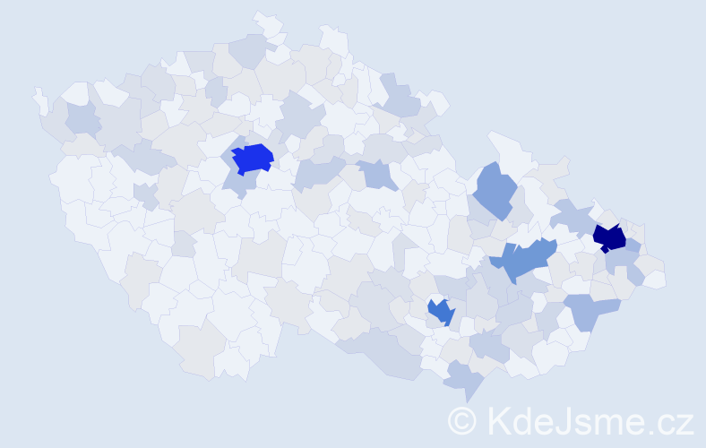 Jméno: 'Jitřenka', počet výskytů 314 v celé ČR