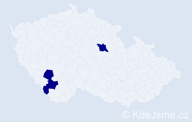 Jméno: 'Danielka', počet výskytů 3 v celé ČR