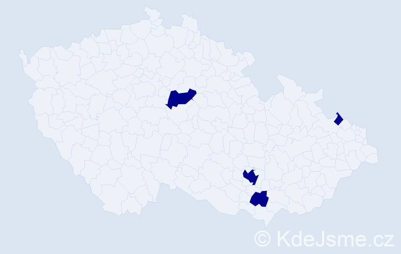 Jméno: 'Stella Maria', počet výskytů 4 v celé ČR