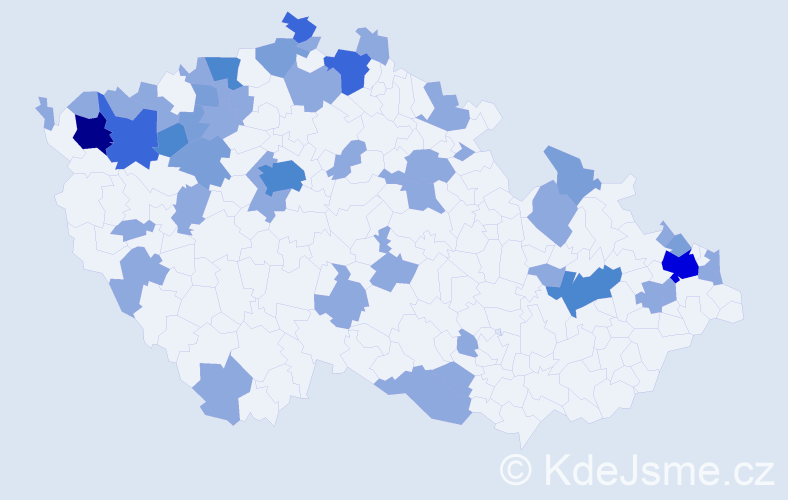 Jméno: 'Brunhilda', počet výskytů 83 v celé ČR