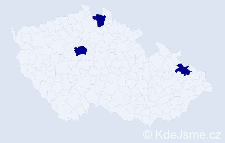Jméno: 'Thi Ngu', počet výskytů 3 v celé ČR