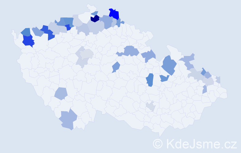 Jméno: 'Harald', počet výskytů 69 v celé ČR