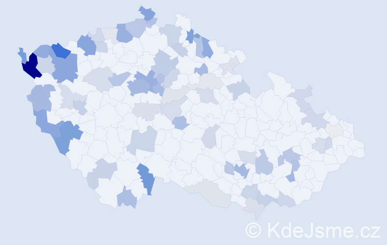 Jméno: 'Hieu', počet výskytů 189 v celé ČR