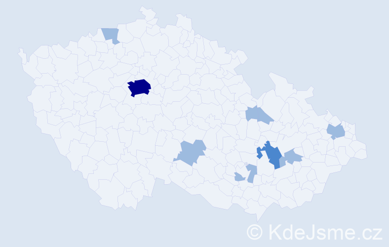Jméno: 'Baltazar', počet výskytů 13 v celé ČR