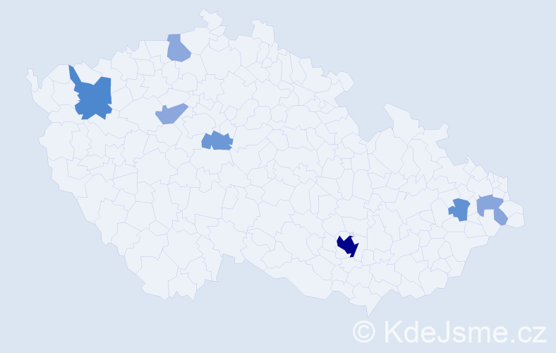 Jméno: 'Noa', počet výskytů 19 v celé ČR