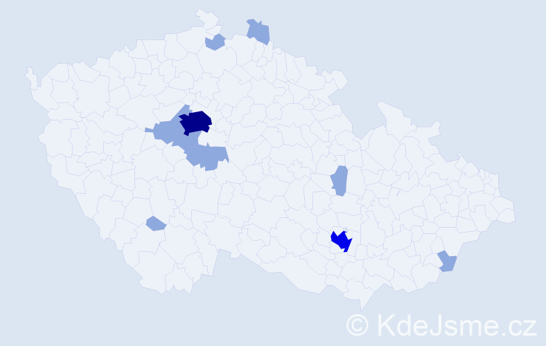 Jméno: 'Katja', počet výskytů 19 v celé ČR
