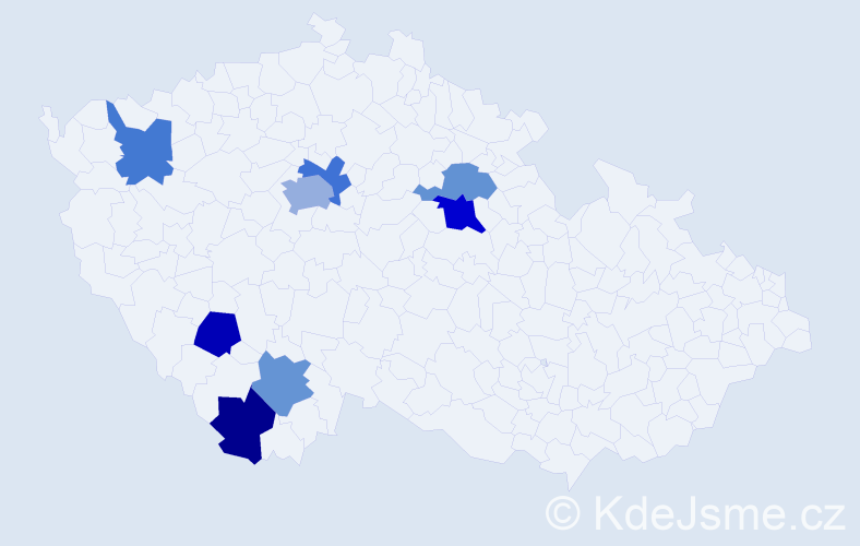 Jméno: 'Loren', počet výskytů 11 v celé ČR