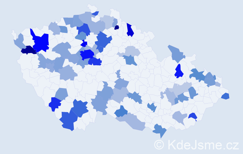 Jméno: 'Maximilian', počet výskytů 139 v celé ČR