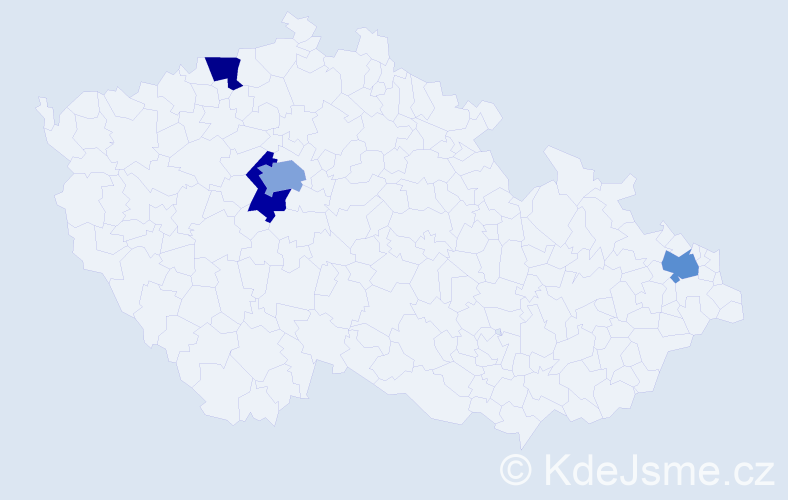 Jméno: 'Lela', počet výskytů 5 v celé ČR