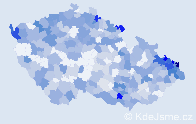 Jméno: 'Melanie', počet výskytů 734 v celé ČR