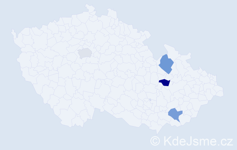 Jméno: 'Marie Sára', počet výskytů 4 v celé ČR