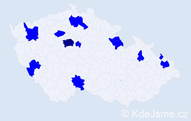 Jméno: 'Jan Richard', počet výskytů 14 v celé ČR