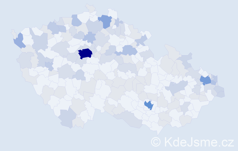 Jméno: 'Bohuš', počet výskytů 264 v celé ČR