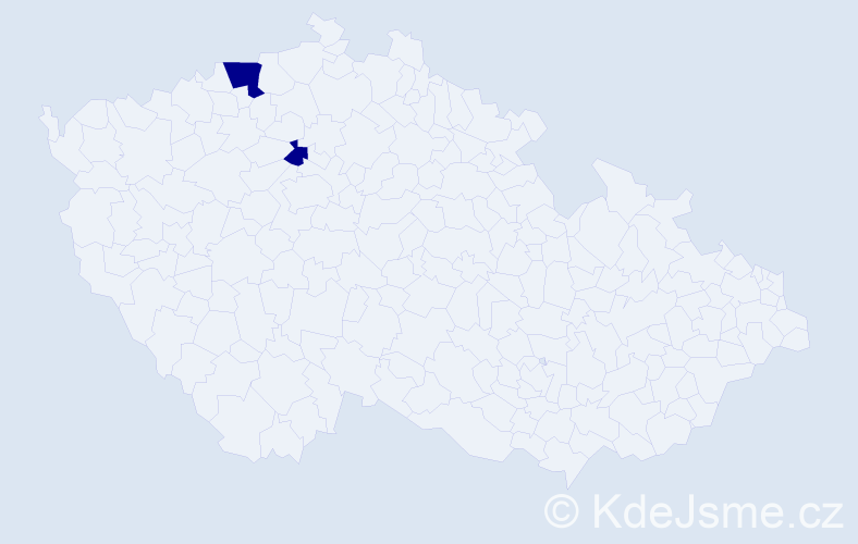 Jméno: 'Arijan', počet výskytů 2 v celé ČR