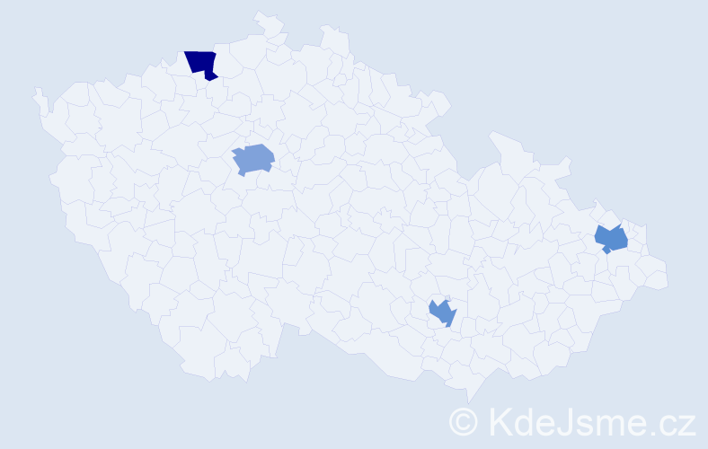 Jméno: 'Khadija', počet výskytů 5 v celé ČR