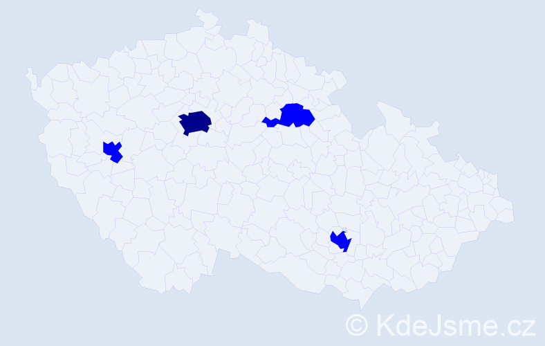 Jméno: 'Saad', počet výskytů 5 v celé ČR