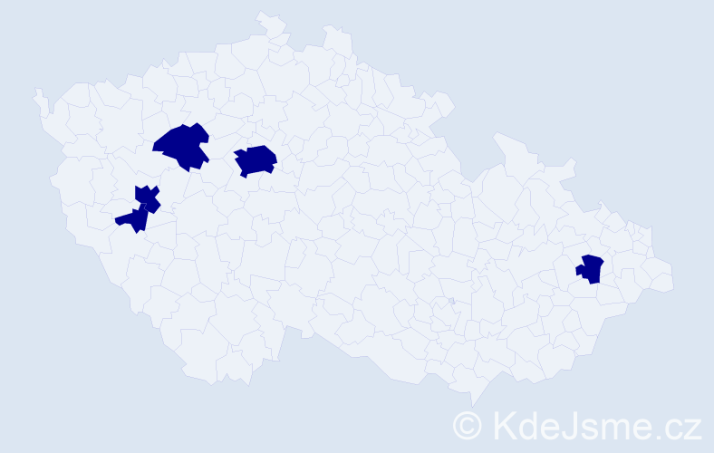 Jméno: 'Viet Thai', počet výskytů 5 v celé ČR
