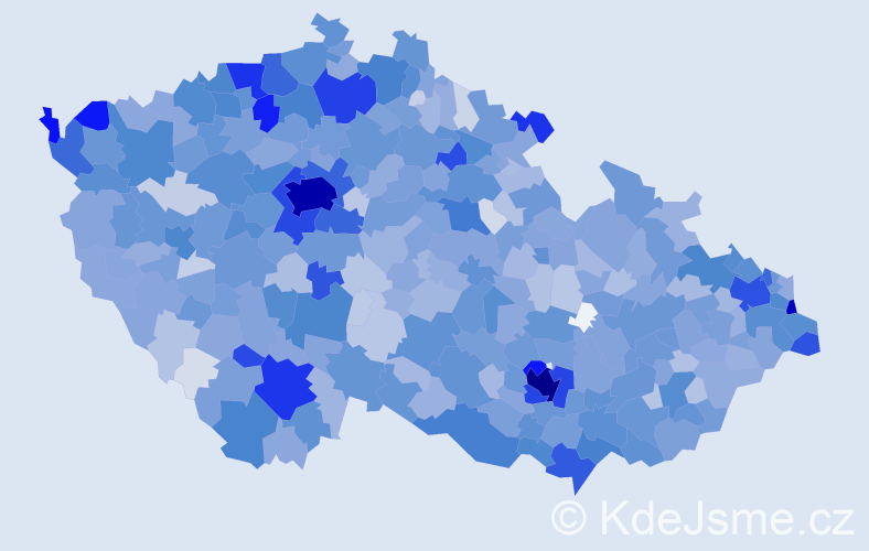 Jméno: 'Nina', počet výskytů 3670 v celé ČR