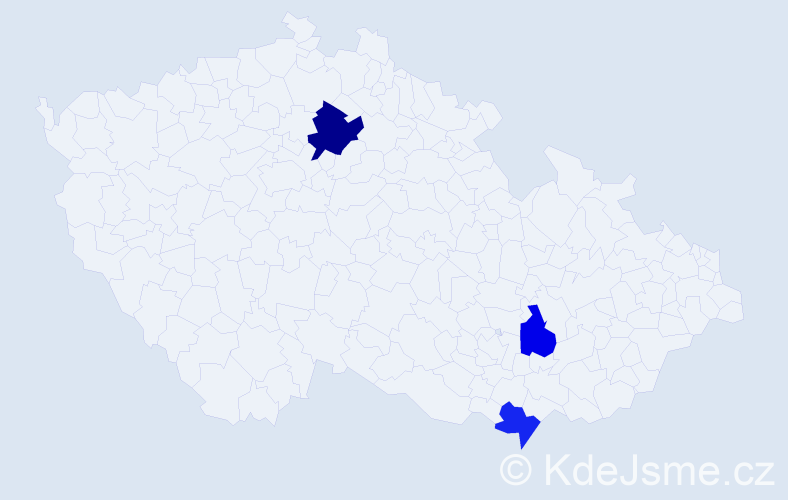 Jméno: 'Melanka', počet výskytů 4 v celé ČR