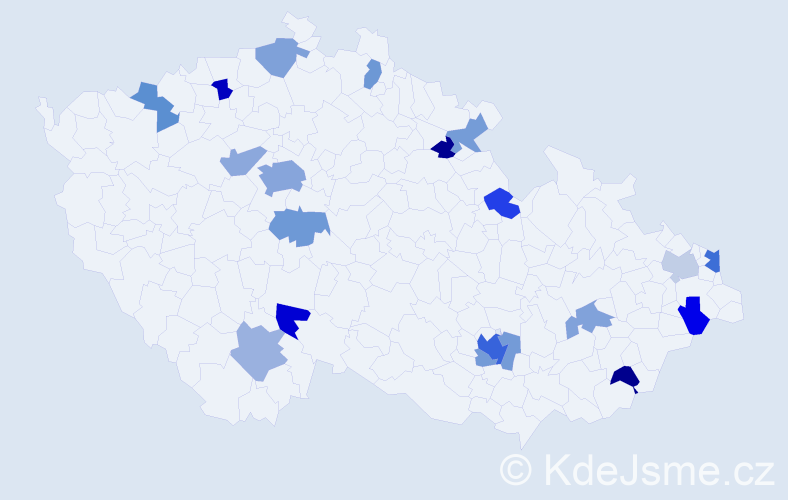 Jméno: 'Alessandra', počet výskytů 33 v celé ČR