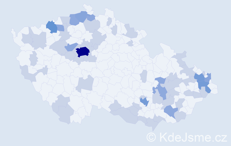 Jméno: 'Maroš', počet výskytů 101 v celé ČR