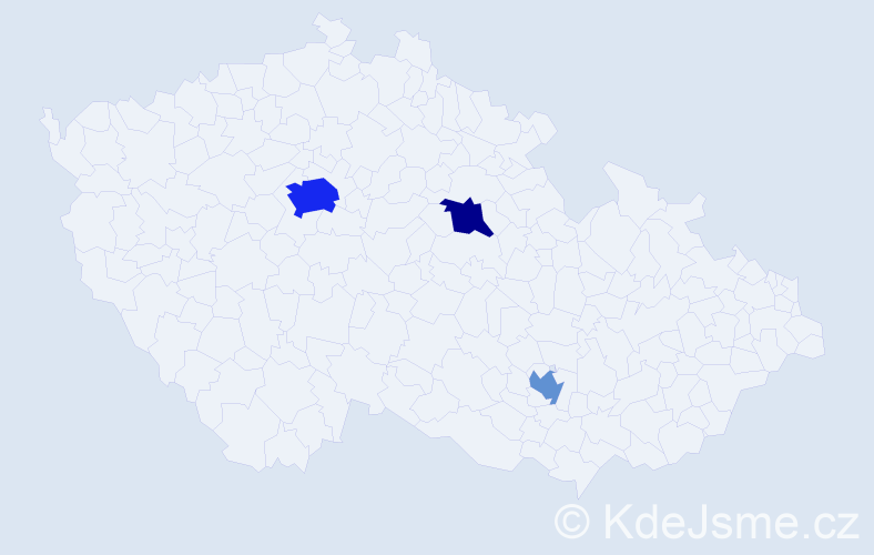 Jméno: 'Attilio', počet výskytů 7 v celé ČR