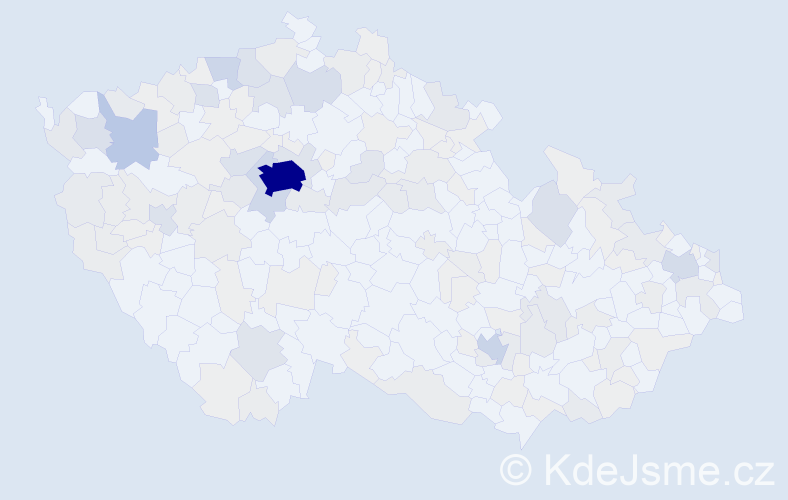 Jméno: 'Konstantin', počet výskytů 465 v celé ČR